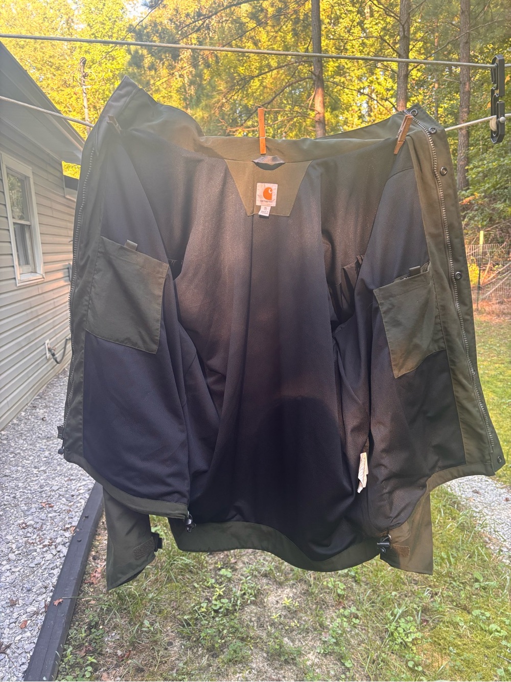 Carhartt Men's Dark Olive Field Jacket with Mesh Lining